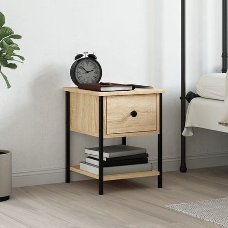 Table de chevet,Table d'Appoint Console,Bout de Canapé chêne sonoma 34x35,5x45 cm bois d'ingénierie -77059
