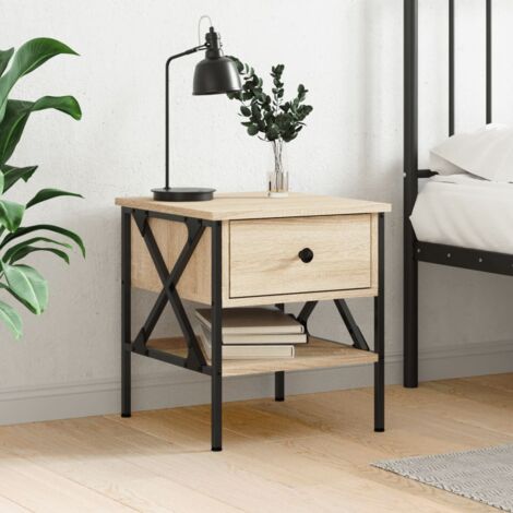 Table de chevet,Table d'Appoint Console,Bout de Canapé chêne sonoma 40x42x45 cm bois d'ingénierie -44006