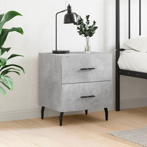 Table de chevet,Table d'Appoint Console,Bout de Canapé gris béton 40x35x47,5 cm bois d’ingénierie -58699