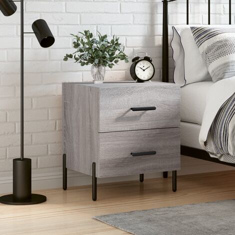 Table de chevet,Table d'Appoint Console,Bout de Canapé gris sonoma 40x35x47,5 cm bois d’ingénierie -88963