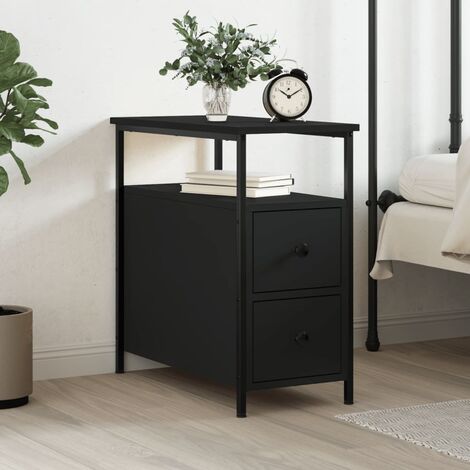 Table de chevet,Table d'Appoint Console,Bout de Canapé noir 30x60x60 cm bois d’ingénierie -77243