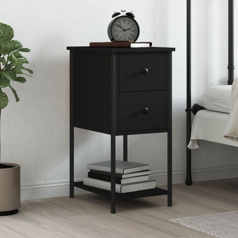 Table de chevet,Table d'Appoint Console,Bout de Canapé noir 32x42x70 cm bois d’ingénierie -27102