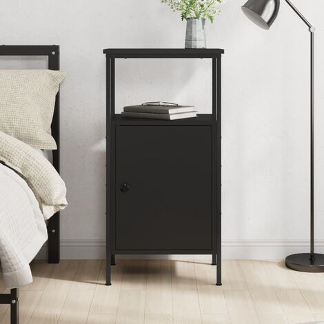 Table de chevet,Table d'Appoint Console,Bout de Canapé noir 41x31x80 cm bois d’ingénierie -76724