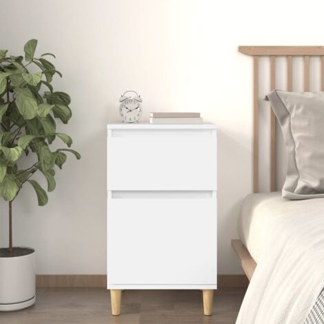 Table de chevet，Tables d'appoint，Table de nuit blanc 40x35x70 cm CFW54395