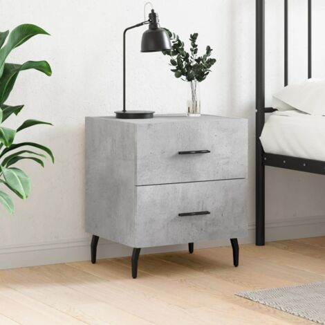 Table de chevet,Tables d'appoint,Table de nuit gris béton 40x35x47,5 cm bois d’ingénierie CFW47595