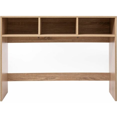 Table de console avec 3 cases en bois coloris naturel - longueur 102 x Profondeur 33 x Hauteur 75 cm