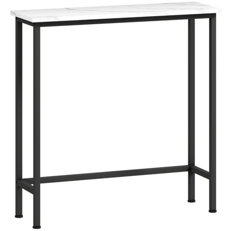 Table de console dans le couloir avec coussinets ajustables,anti-basculement 75 x 24 x 76 cm pour Noir de petite pièce