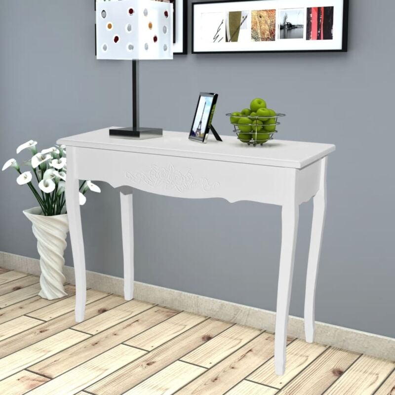 Vidaxl - Table de console et coiffeuse Blanc