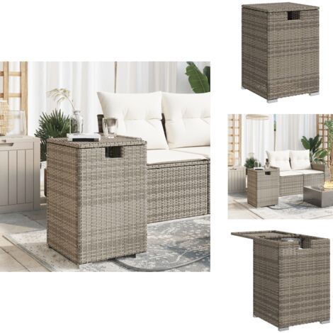 Table de couverture de bouteille de propane gris 40x40x60 cm - Table De Jardin - Mobilier De Jardin - Table De Propane - Rangement Exterieur - Meubles D'extérieurs
