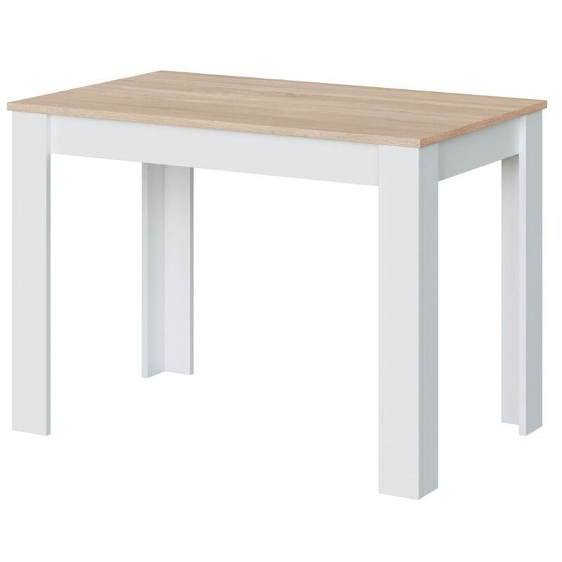table de cuisine cloe couleur chêne et blanc table de cuisine style moderne sideboard de cuisine 78x109x67 cm
