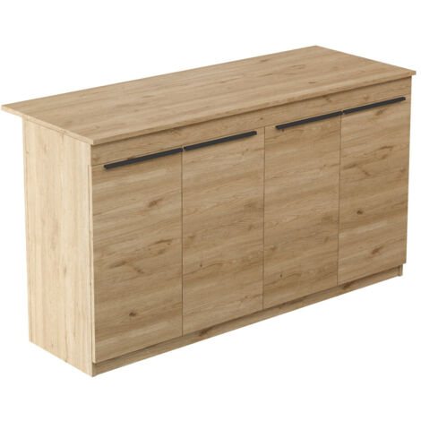 Table de cuisine en bois "Lark" - 160 x 60 x 90 cm - Marron