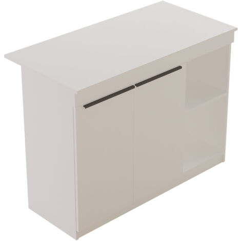 Table de cuisine en bois "Orlando" - 120 x 60 x 88 cm - Blanc