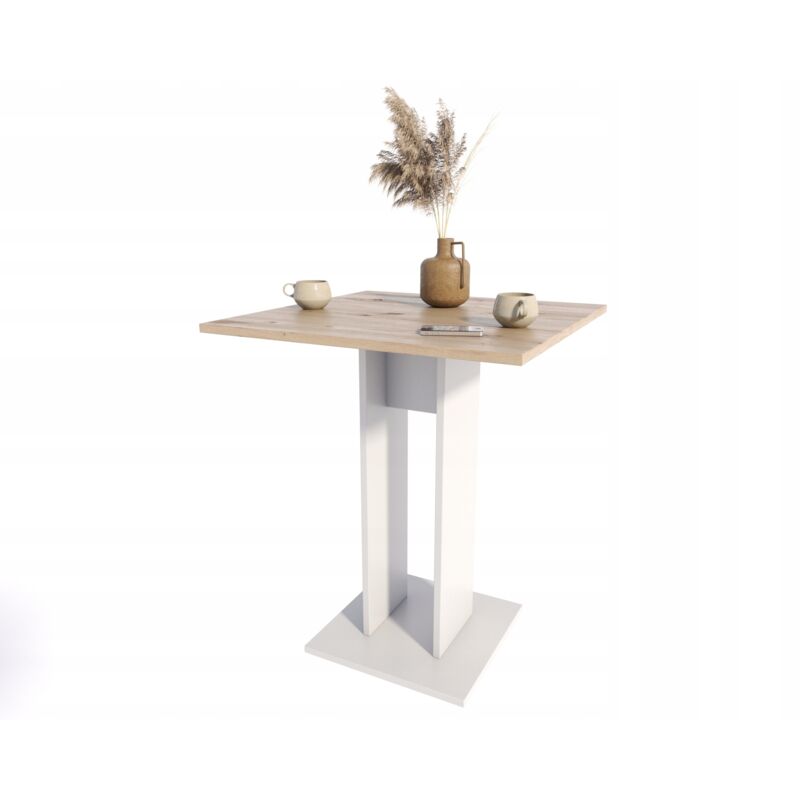 Table de cuisine pour la cuisine salle à manger table de bar Jula 70 x 70 ARTISAN BLANC