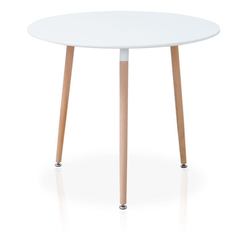 La Silla Española - Table de cuisine ronde de style nordique. Modèle Nerja