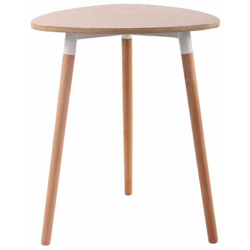 Décoshop26 - Table de cuisine table d'appoint en bois couleur nature hauteur 75 cm ø 60 cm