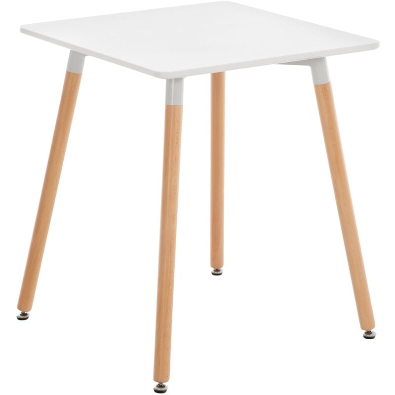 Table de cuisine table d'appoint largeur 60 cm hauteur 75 cm MDF blanc 100005532