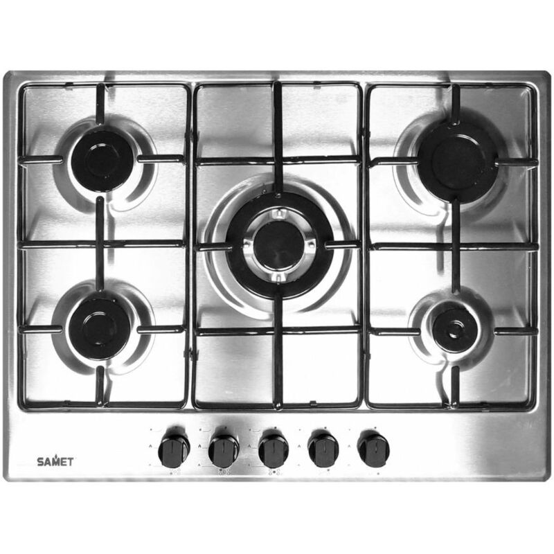 Iperbriko - Table de cuisson à gaz 70 x 51 cm, 5 foyers