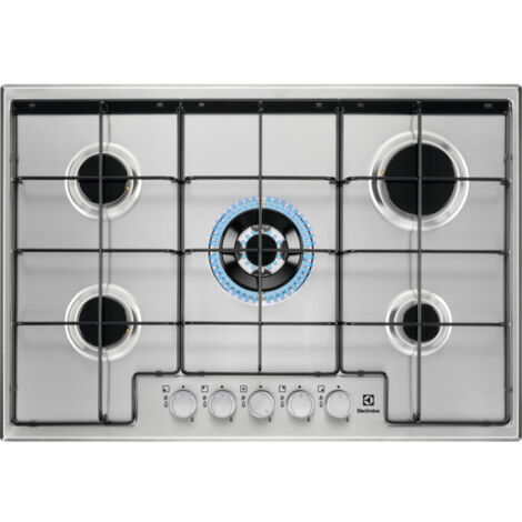 Table de cuisson à gaz Electrolux EGS7534X 5 brûleurs en acier inoxydable