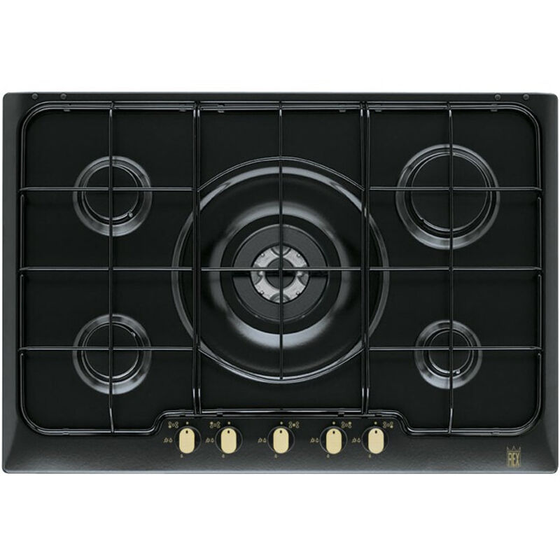 Table de cuisson à gaz encastrable noire Electrolux PN750RUV 5 brûleurs