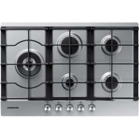 Table de cuisson à gaz encastrable Samsung NA75J3030AS/ET en acier inoxydable argenté