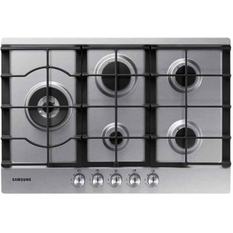 Table de cuisson à gaz encastrable Samsung NA75J3030AS/ET en acier inoxydable argenté Table de cuisson à gaz encastrable Samsung NA75J3030AS/ET en acier inoxydable argenté