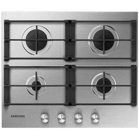 Table de cuisson à gaz Samsung NA64H3010AS/T1 4 brûleurs en acier inoxydable 60 cm