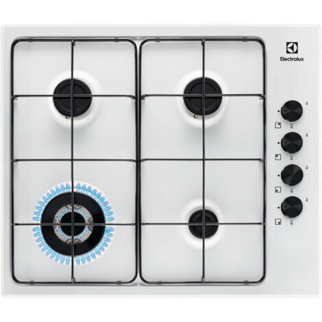 Table de cuisson à gaz triple couronne Electrolux EGS6414W Blanc 60 cm