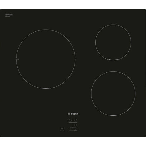 Table de cuisson à induction 60cm 3 feux 4600w - Bosch - puc611aa5e - noir