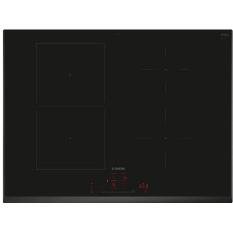 Table de cuisson à induction 71cm 4 feux 7400w noir Siemens ED751HSB1E