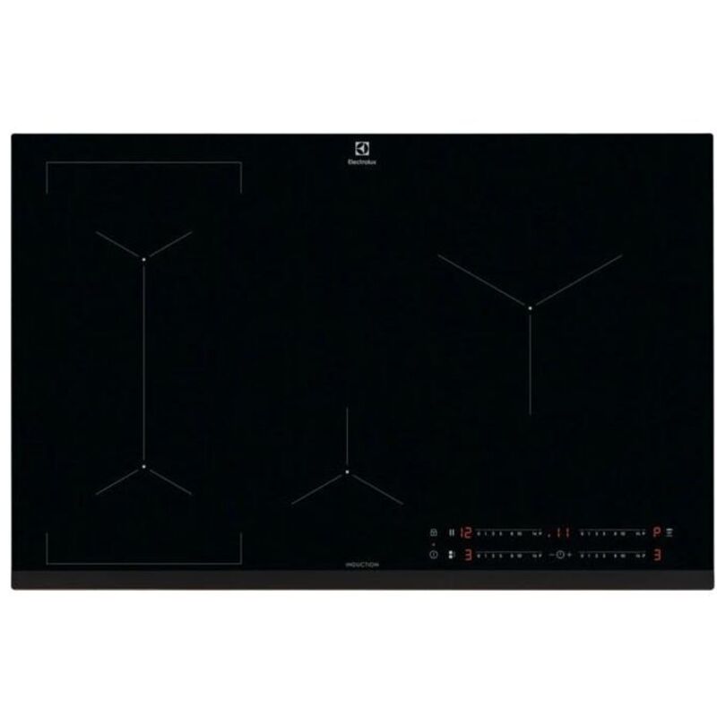 Table de cuisson à induction encastrable noire Electrolux EIL83443 78 cm 4 feux Table de cuisson à induction encastrable noire Electrolux EIL83443 78 cm 4 feux