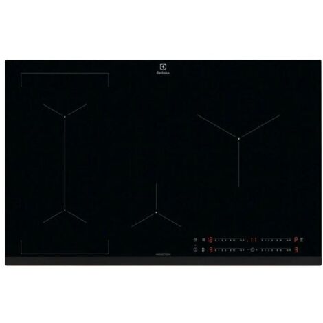Table de cuisson à induction encastrable noire Electrolux EIL83443 78 cm 4 feux