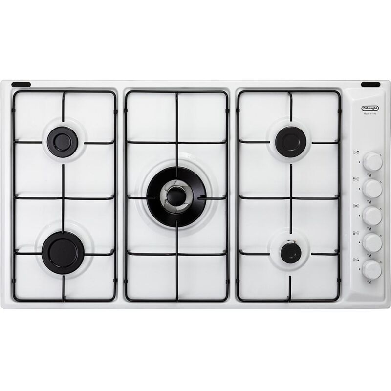 Table de cuisson De'Longhi FLB 59 DD Blanc Encastrable 86 cm Gaz 5 Feux Table de cuisson De'Longhi FLB 59 DD Blanc Encastrable 86 cm Gaz 5 Feux