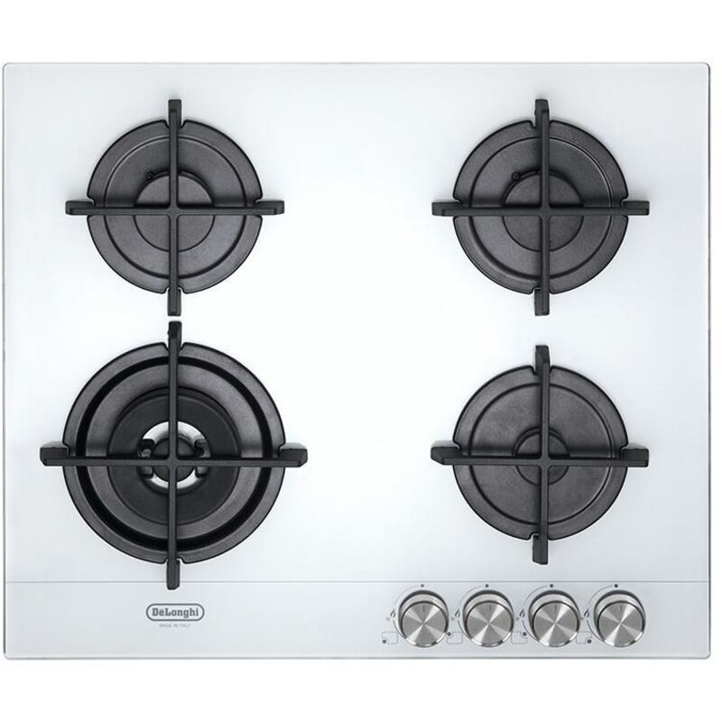 Table de cuisson De'Longhi NSL 460 B Blanc Encastrable 60 cm Gaz 4 Feux Table de cuisson De'Longhi NSL 460 B Blanc Encastrable 60 cm Gaz 4 Feux