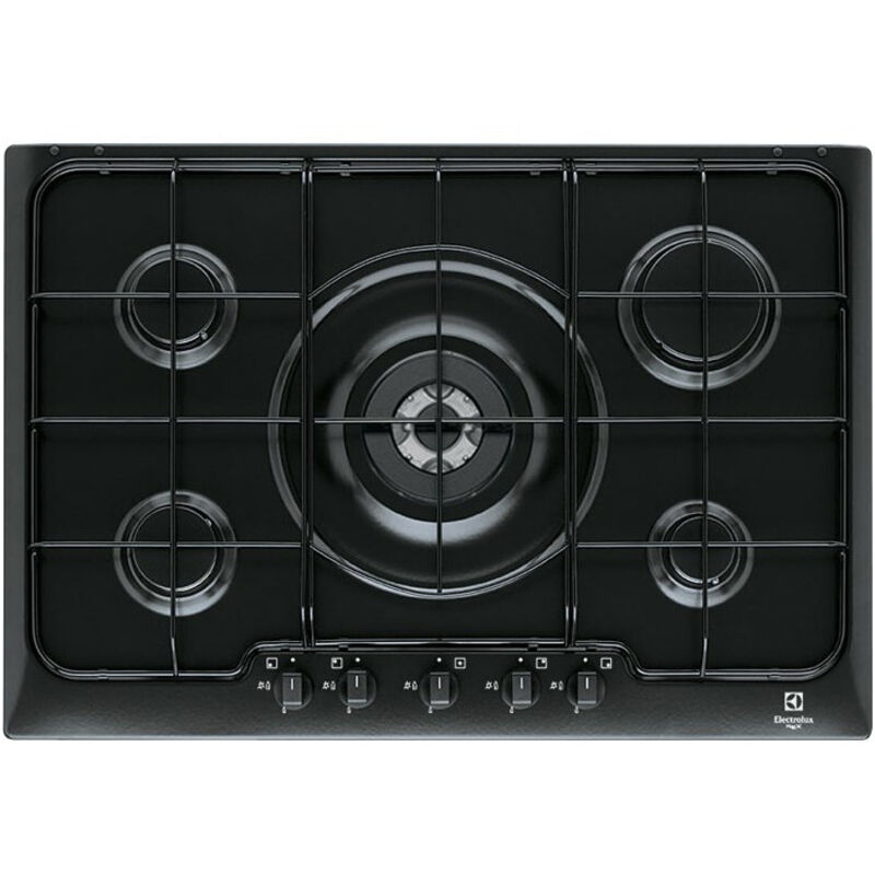 Table de cuisson Electrolux PN750UV Noir Encastrable Gaz 5 Brûleurs