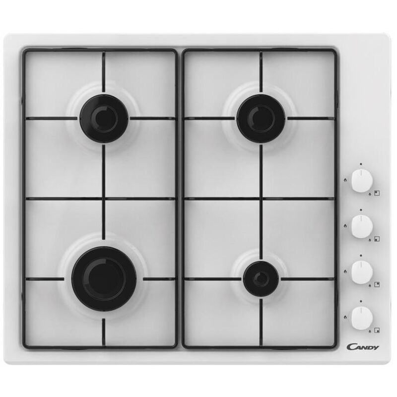 Candy Idea CHW6LWW Blanc Intégré 60 cm Gaz 4 zone(s)
