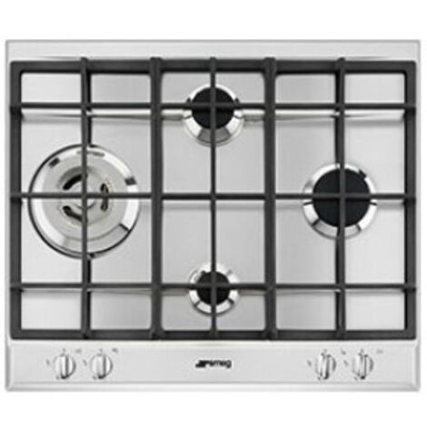 Table de cuisson gaz 60cm 4 feux inox - Smeg - p261xgh