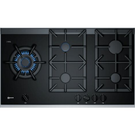Table de cuisson gaz 90cm 5 feux noir - Neff - T29TS79N0 - noir et inox