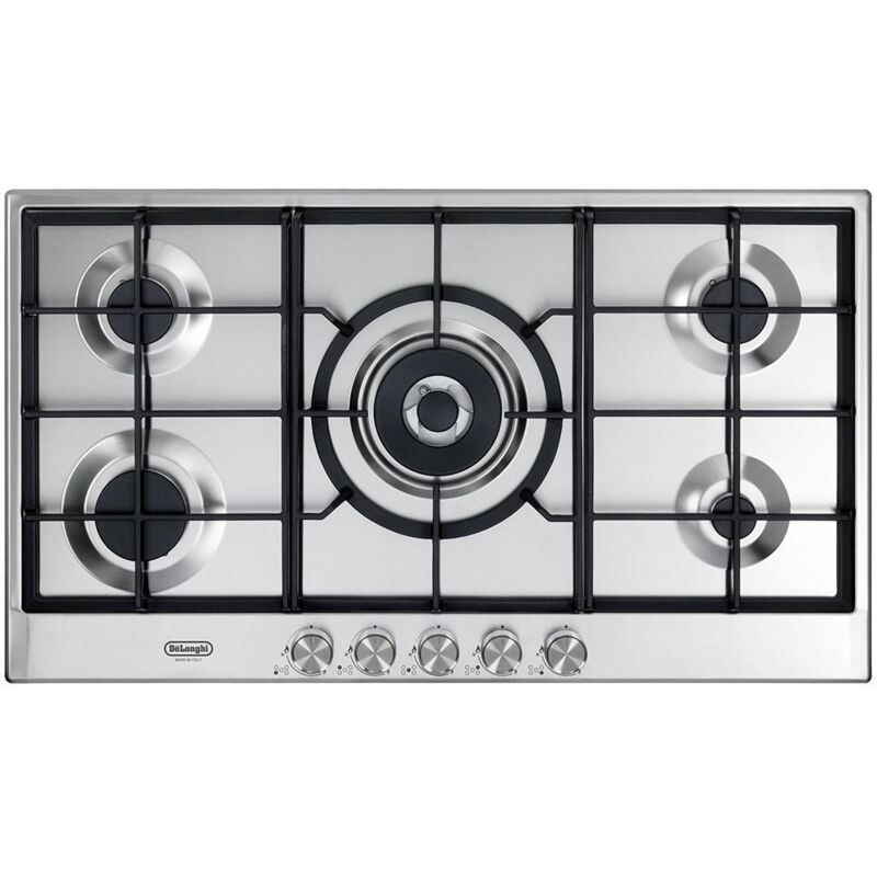 De'Longhi NSL 590 X Table de cuisson à gaz encastrable 90 cm Acier inoxydable 5 brûleurs De'Longhi NSL 590 X Table de cuisson à gaz encastrable 90 cm Acier inoxydable 5 brûleurs