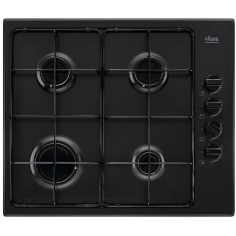 Plaque gaz FAURE 8000W 59.4cm, FGH62414BA - Noir