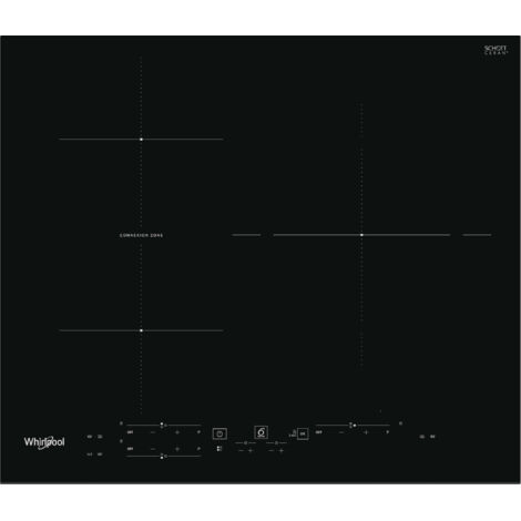 Table de cuisson induction 60cm 3 feux 7200w noir - Whirlpool - wbb3760bf
