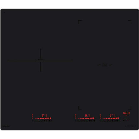 Table de cuisson induction 60cm 3 feux 7400w noir - Airlux - atif63bkm