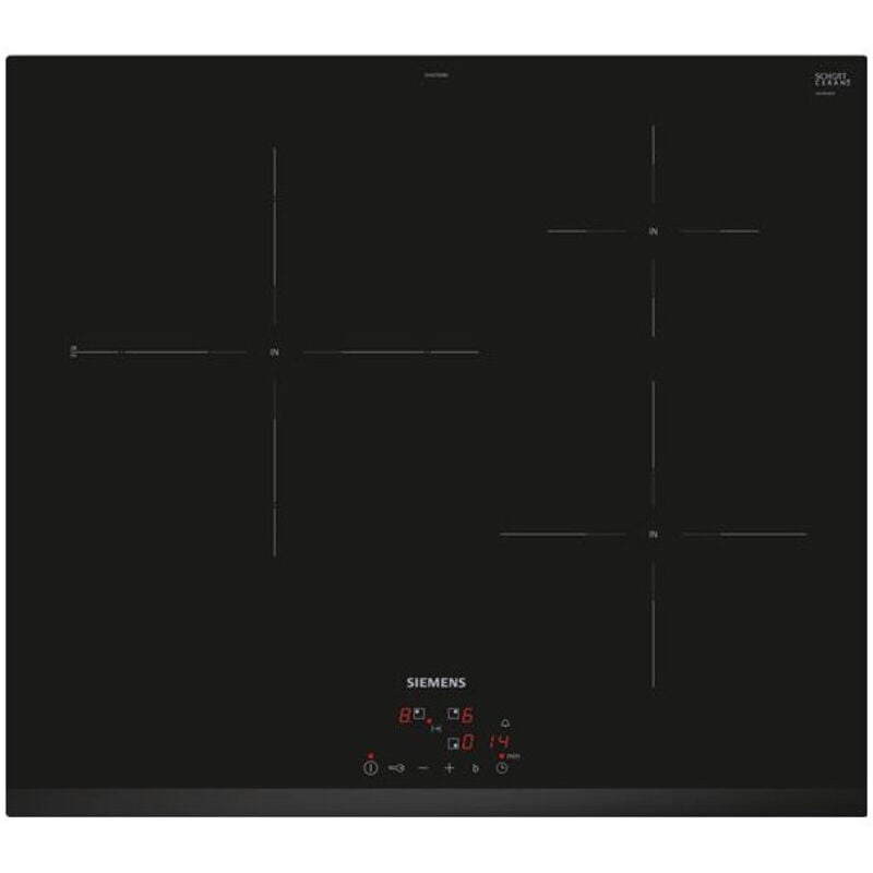 Table à induction, 60 cm, Noir, sans cadre SIEMENS - EH631BJB6E