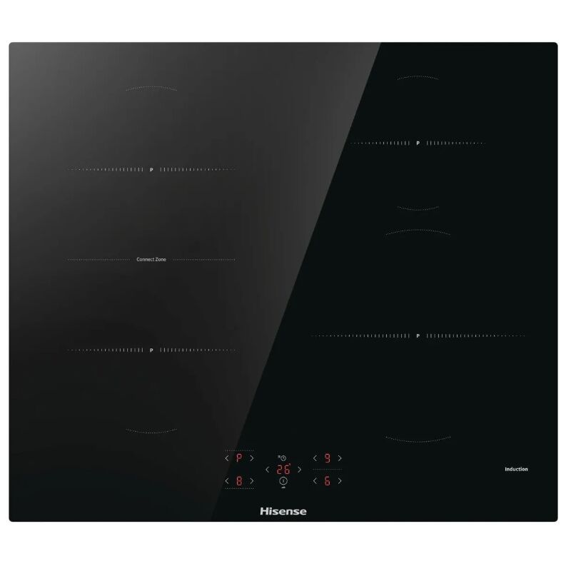 Hisense - Table de cuisson induction 60cm 4 feux 7200w noir HI621FM