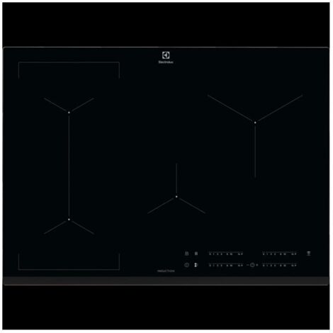 Table de cuisson induction 71cm 4 feux 7350w noir - Electrolux - eiv734