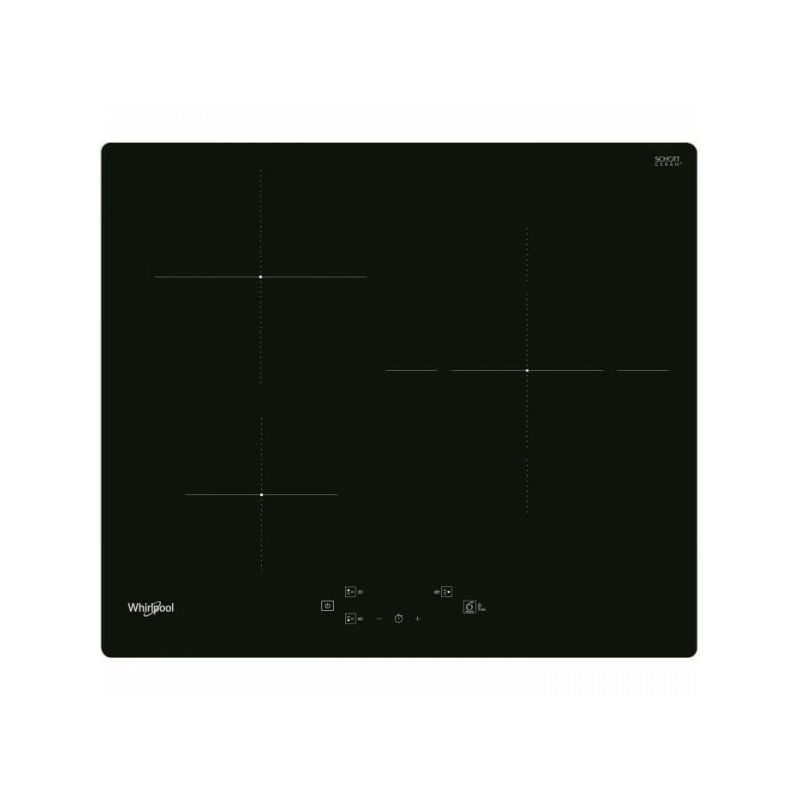 Table de cuisson induction Whirlpool WSQ116NE - 4 foyers - 7200W - L 5,4 cm x P51 cm - verre - noire