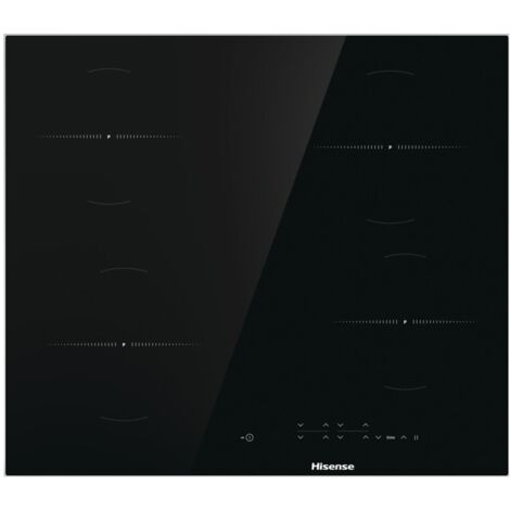 Table de cuisson vitrocéramique 60cm 4 feux 6000w noir - Hisense - E6431CB