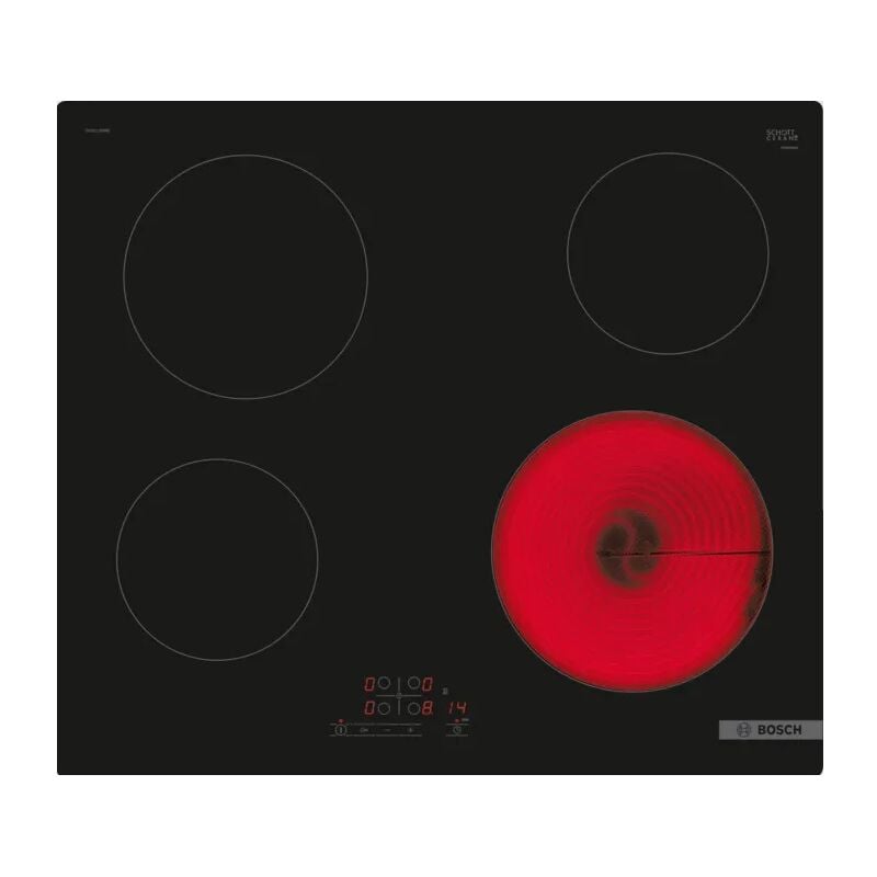 Bosch - Table de cuisson vitrocéramique 60cm 4 feux 6600w noir PKE611BB8E
