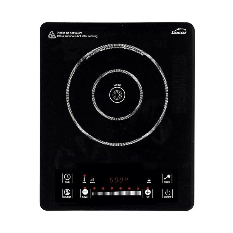 Suinga - Table de cuisson vitrocéramique Energy, Puissance 2000W, 10-20 cm, Noir