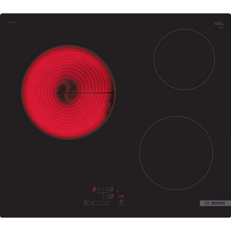 Bosch - Table de cuisson vitrocéramique 60cm 3 feux 5700w noir PKM611BB8E