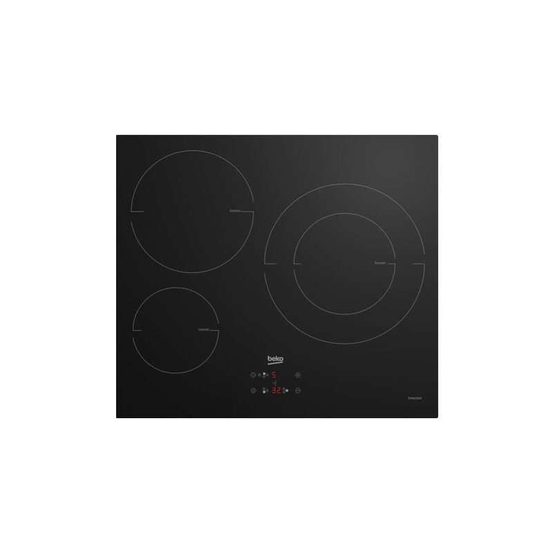 HII63405MT plaque Noir Intégré 60 cm Plaque avec zone à induction 3 zone(s) - Beko